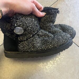 UGG Black and Gray Ankle Boots